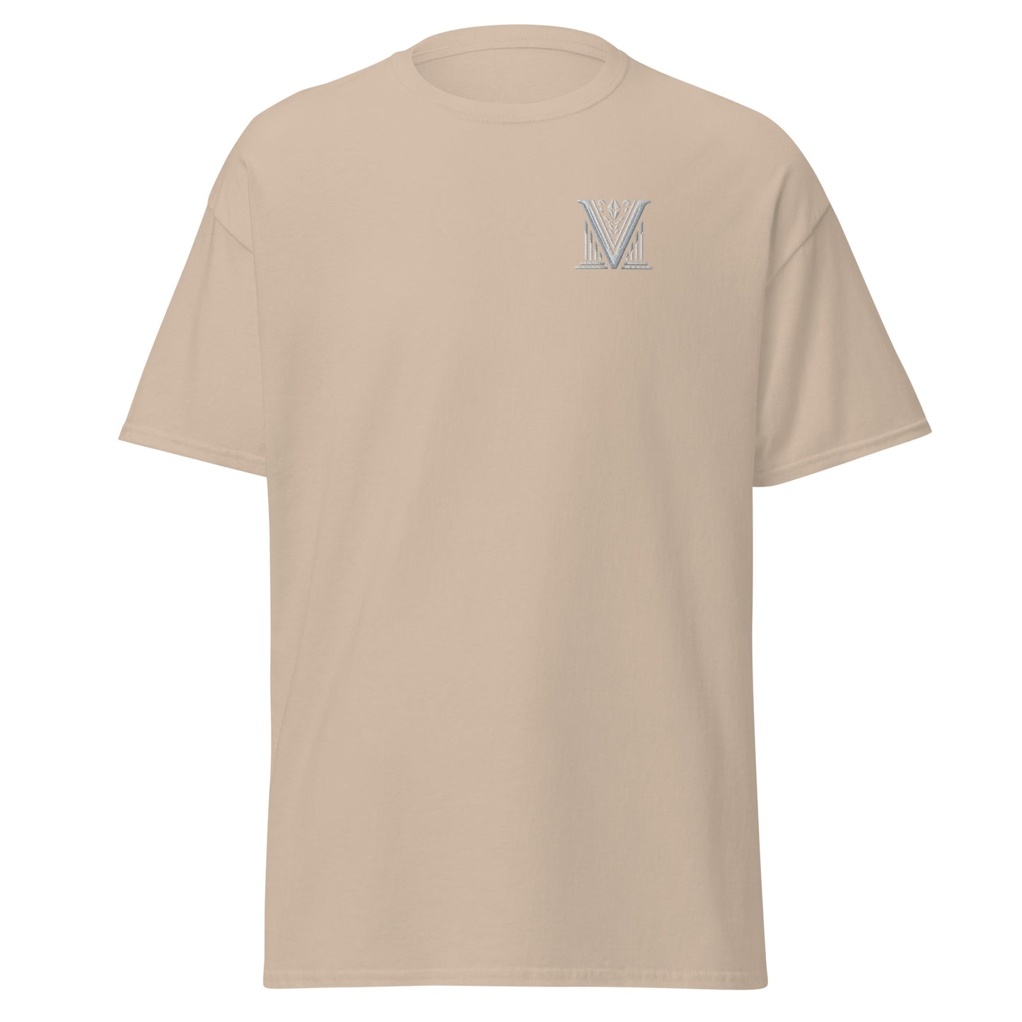 Men's - White Virtus Logo Embroidered T-Shirt