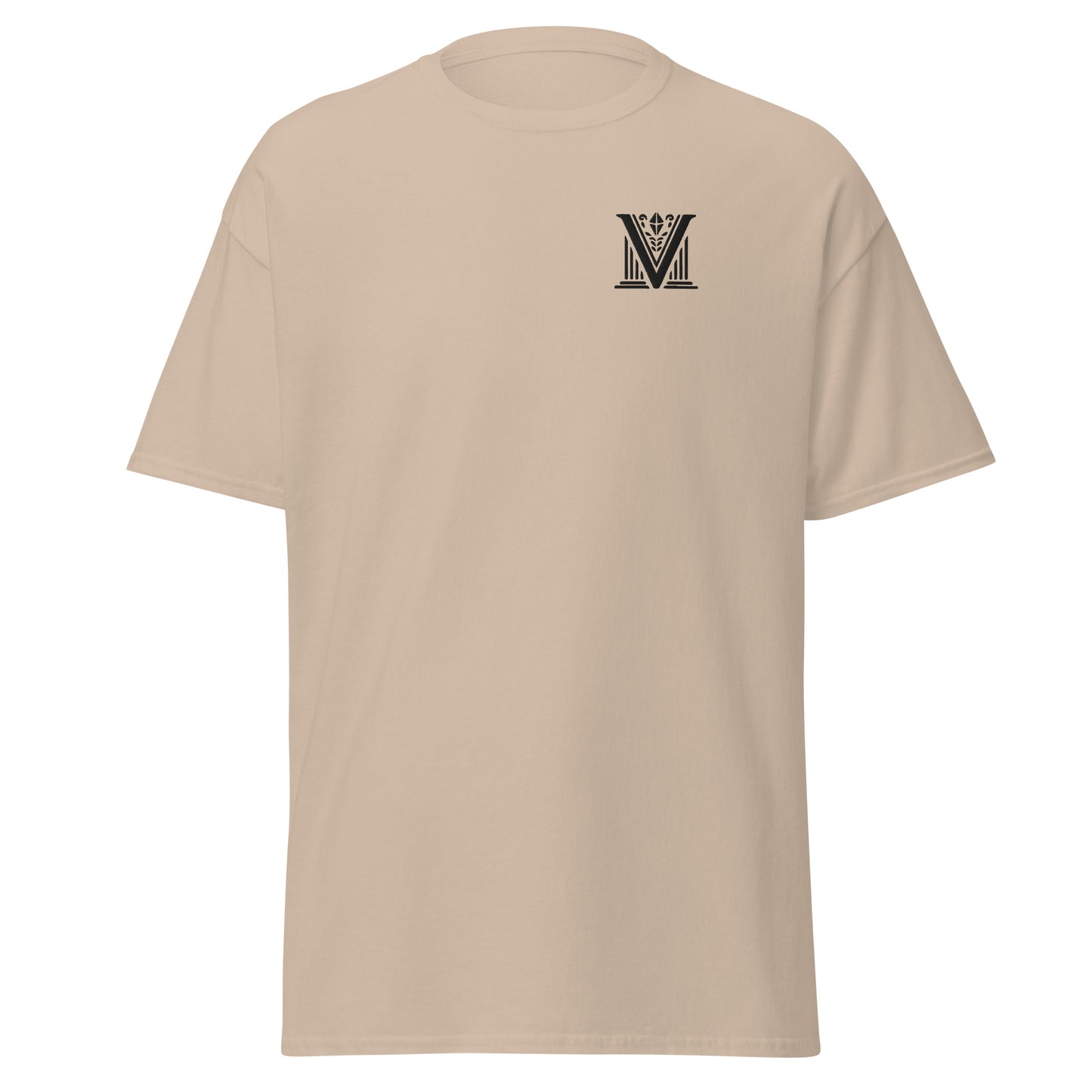 Men's - Black Virtus Logo Embroidered T-Shirt