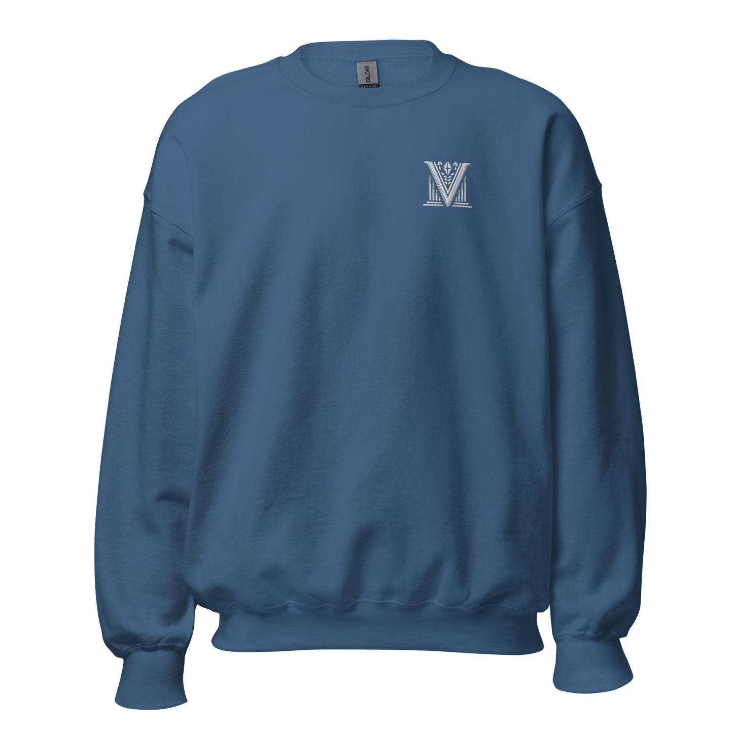 White Virtus Logo Embroidered Sweatshirt