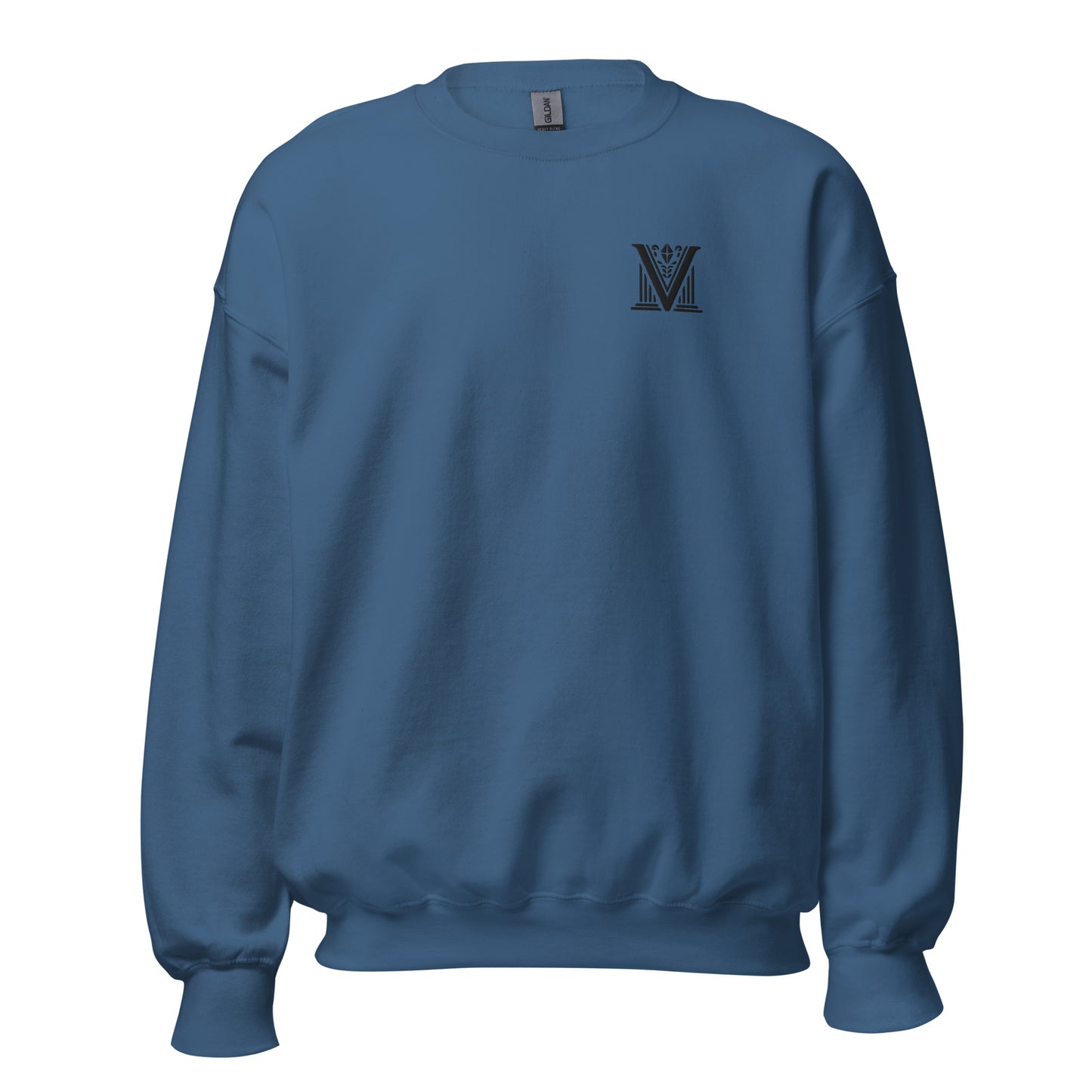 Black Virtus Logo Embroidered Sweatshirt