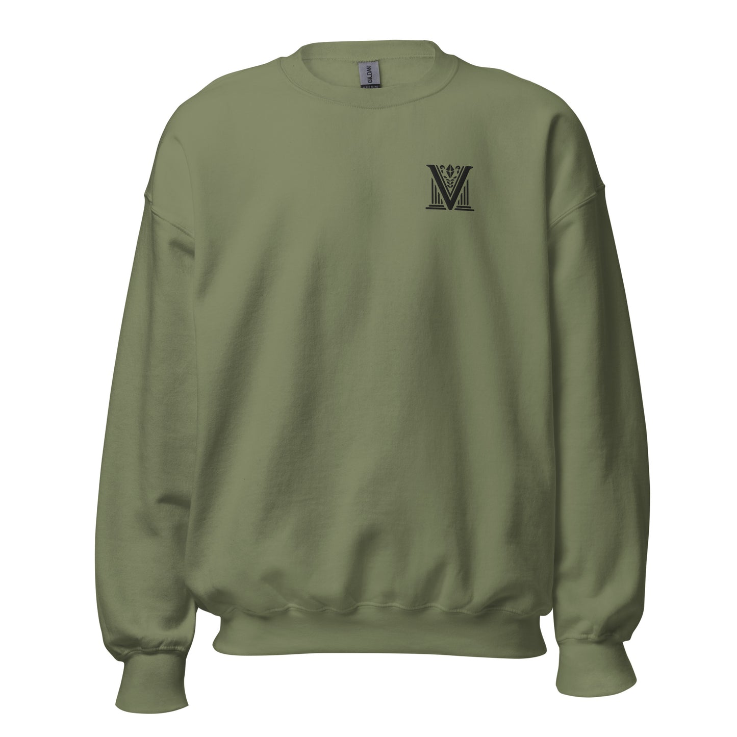 Black Virtus Logo Embroidered Sweatshirt