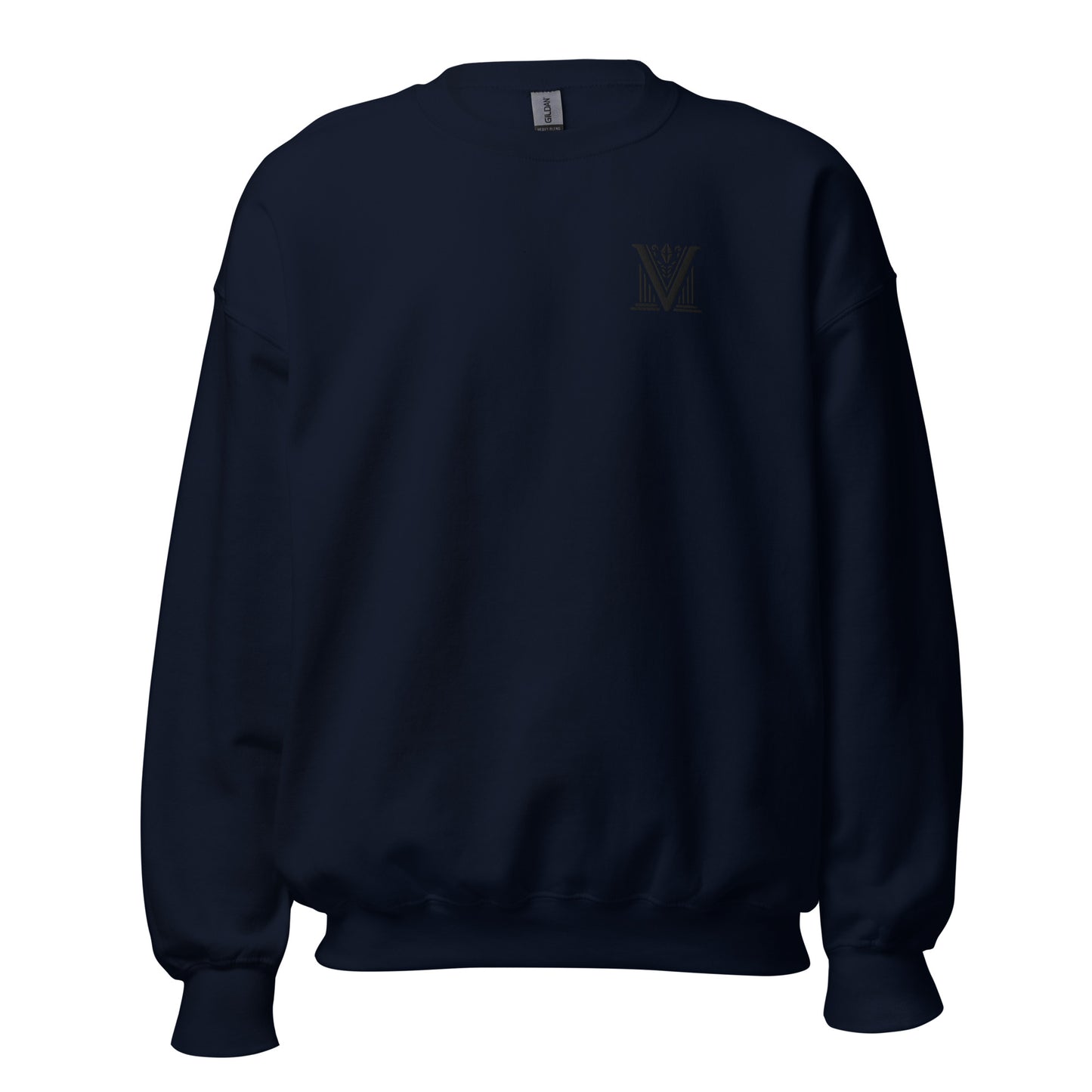 Black Virtus Logo Embroidered Sweatshirt