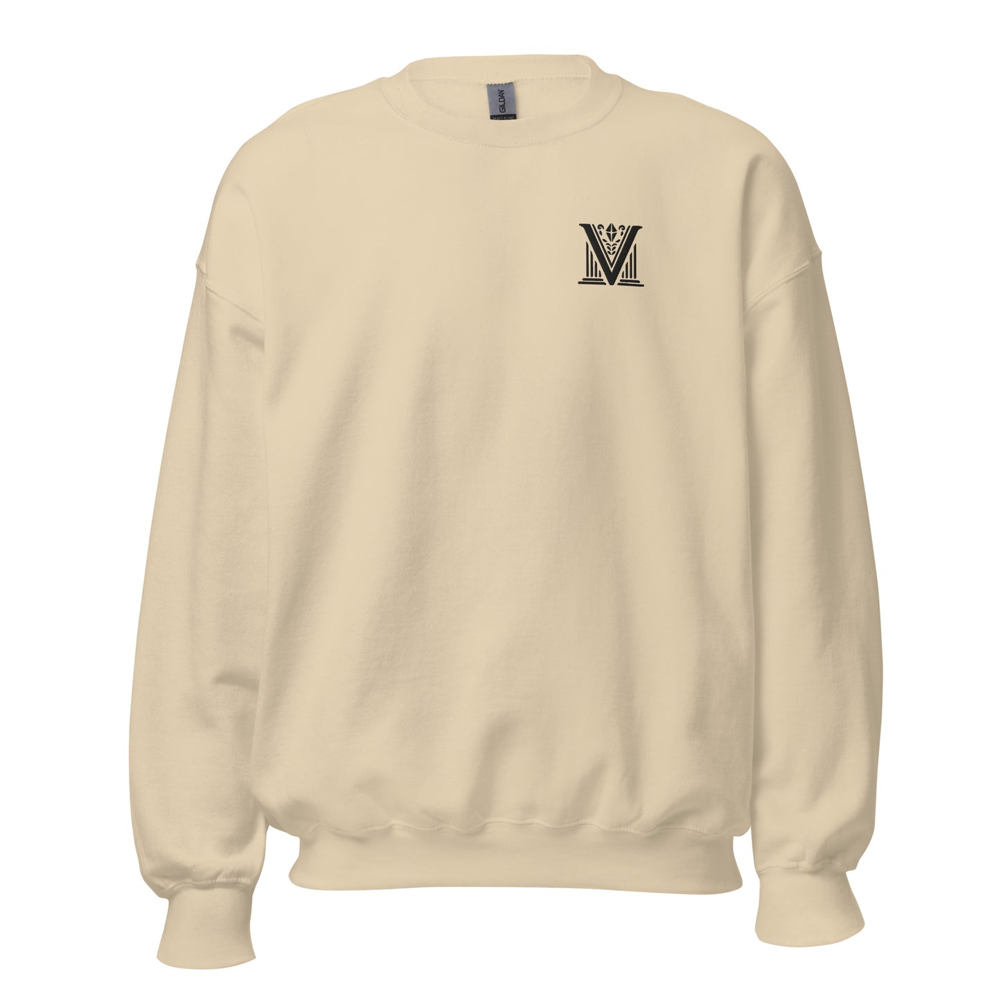 Black Virtus Logo Embroidered Sweatshirt