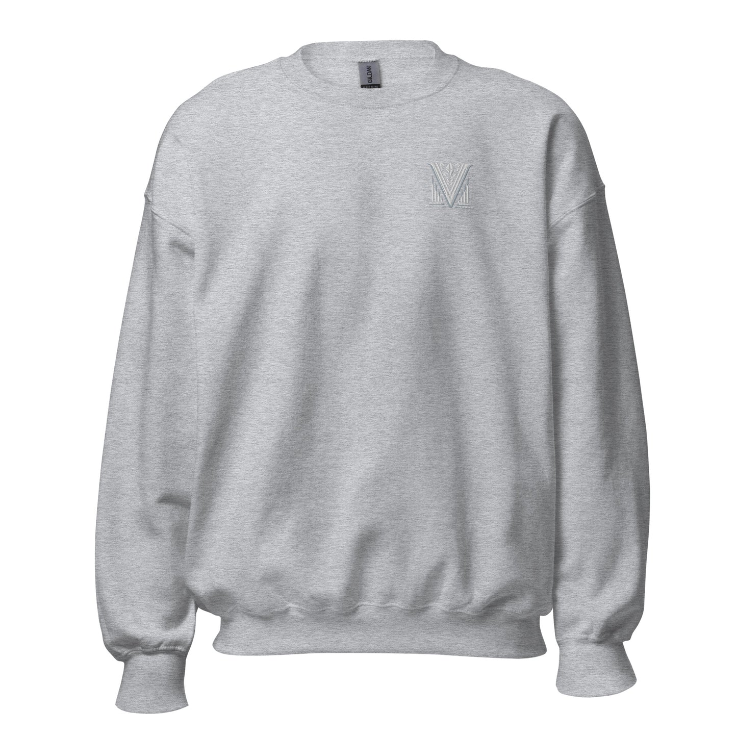 White Virtus Logo Embroidered Sweatshirt