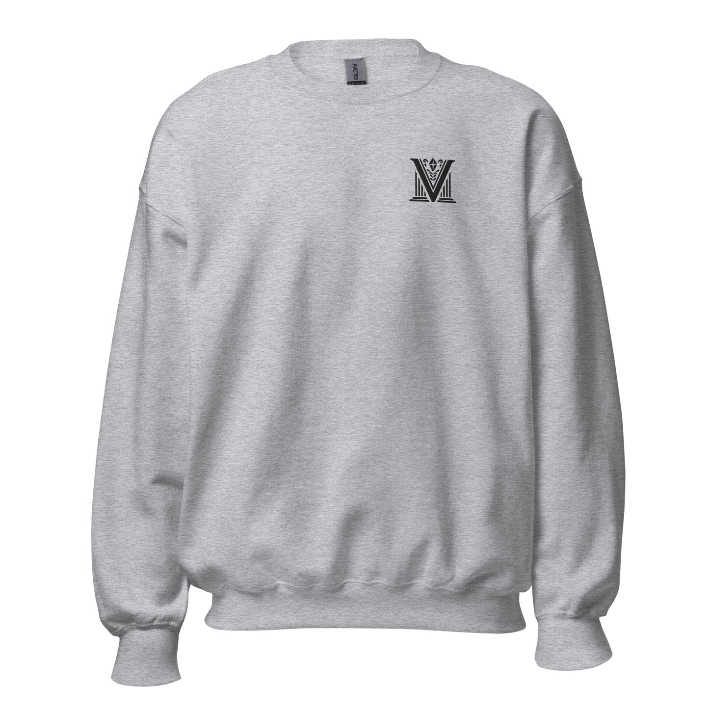 Black Virtus Logo Embroidered Sweatshirt