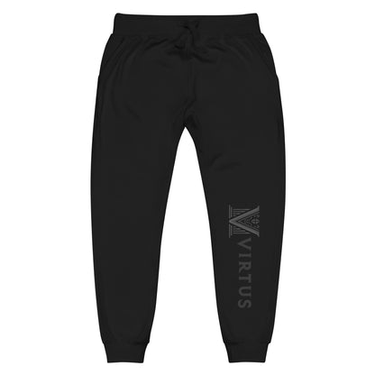 Black Virtus Logo Fleece Sweatpants