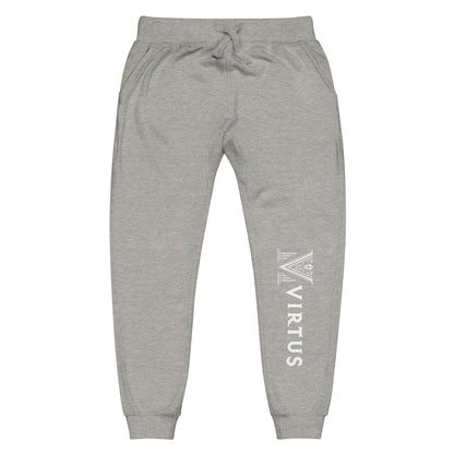 White Virtus Logo Fleece Sweatpants