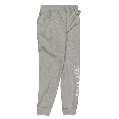 White Virtus Logo Fleece Sweatpants