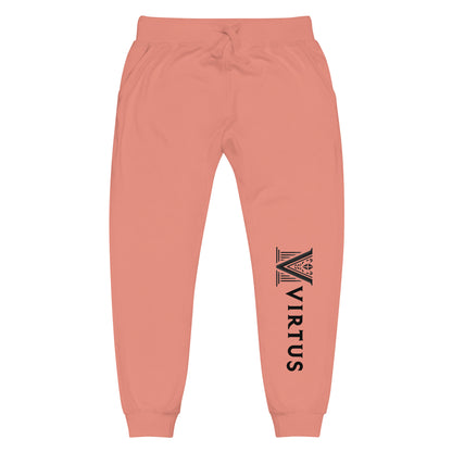 Black Virtus Logo Fleece Sweatpants