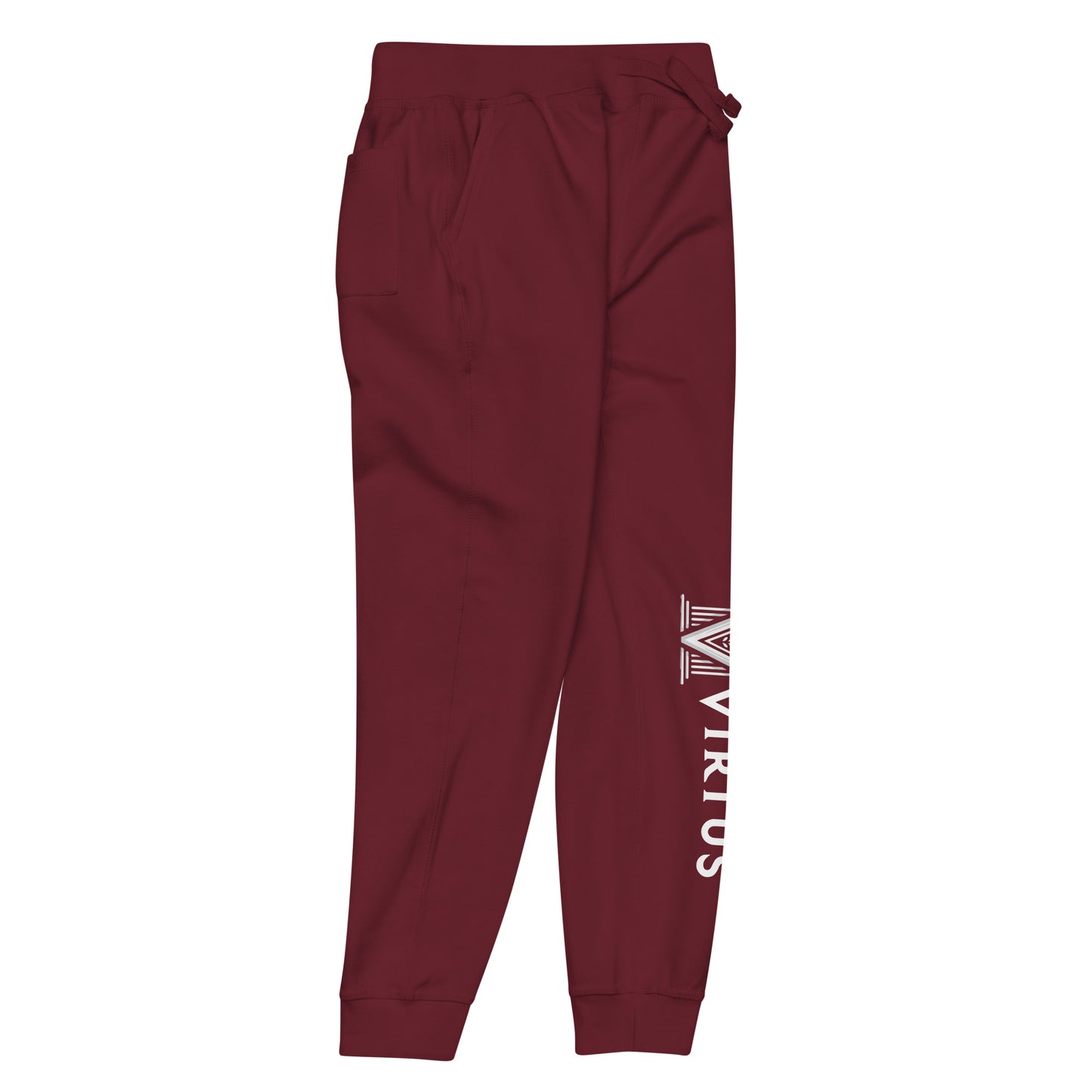 White Virtus Logo Fleece Sweatpants