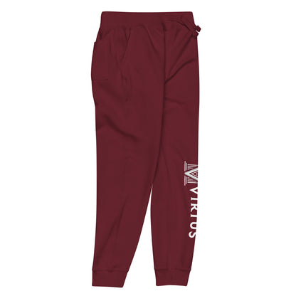 White Virtus Logo Fleece Sweatpants