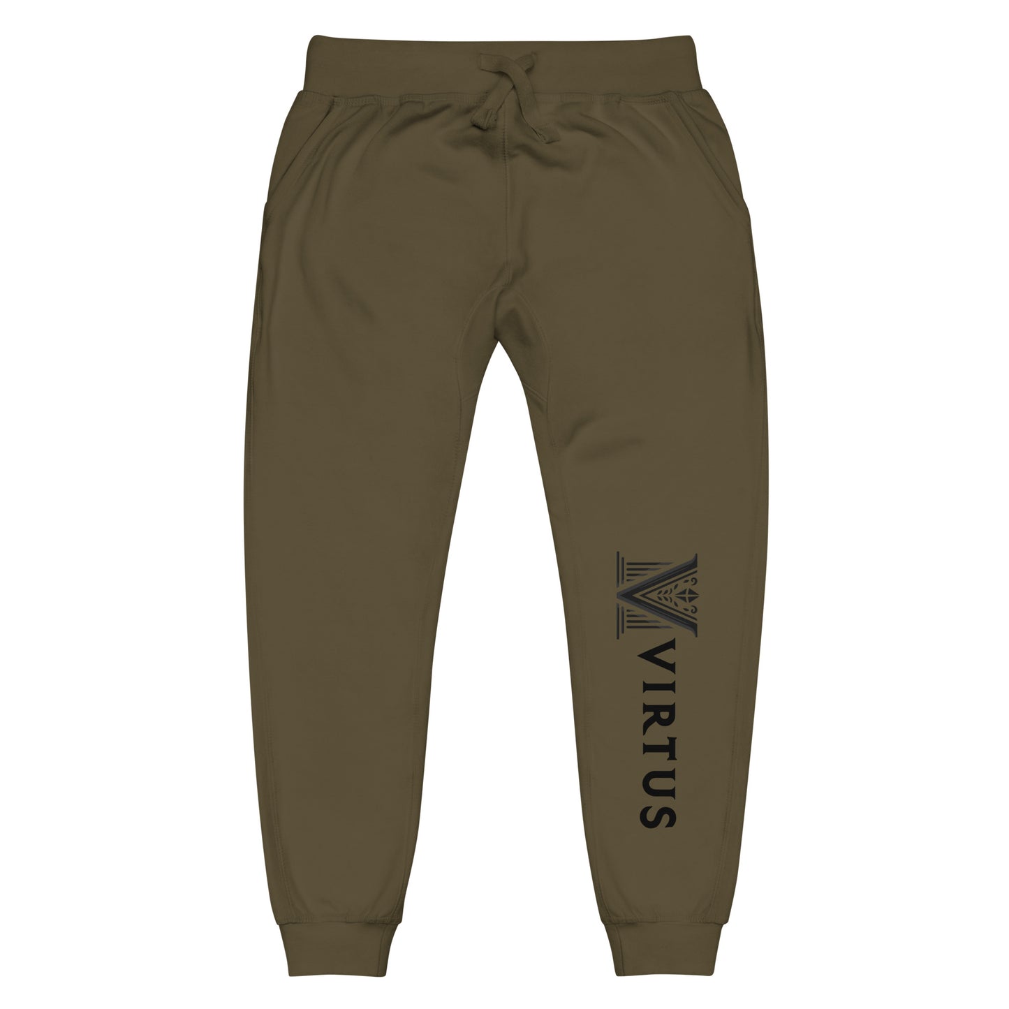 Black Virtus Logo Fleece Sweatpants