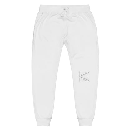 White Virtus Logo Fleece Sweatpants