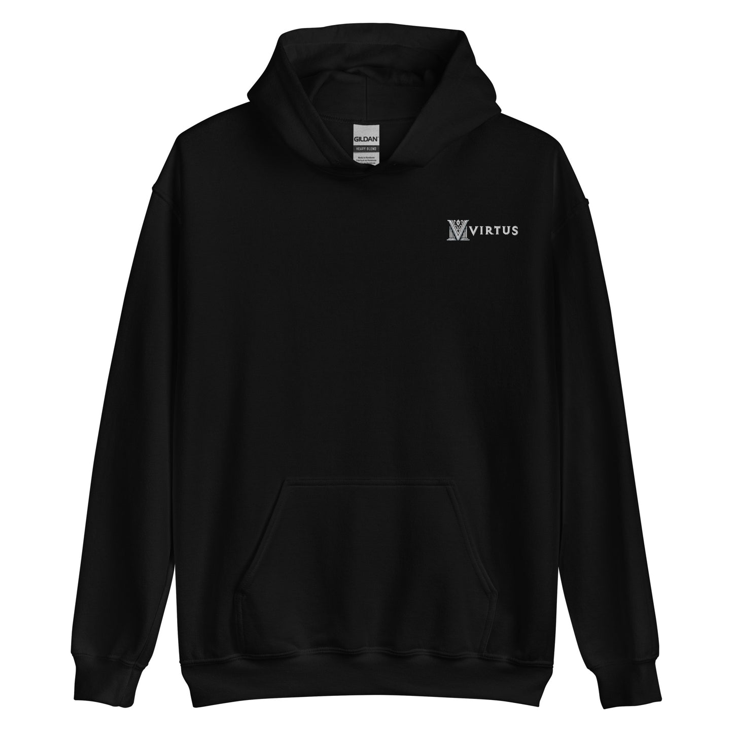 White Virtus Logo Embroidered Hoodie