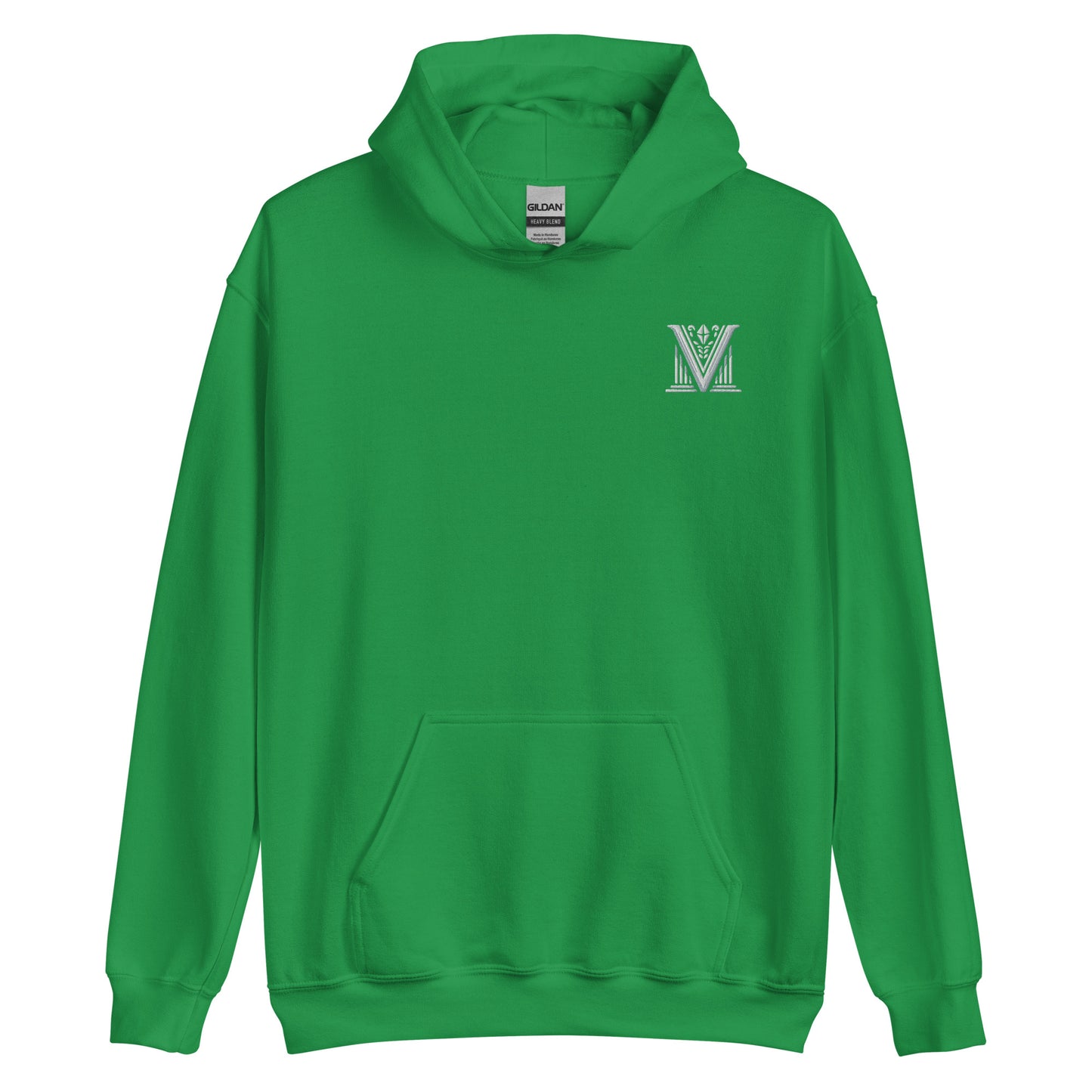 White Virtus Logo Embroidered Hoodie