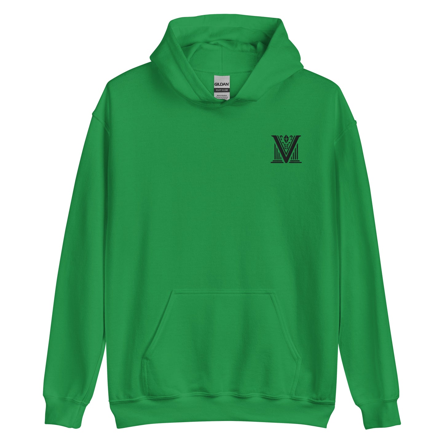 Black Virtus Logo Embroidered Hoodie