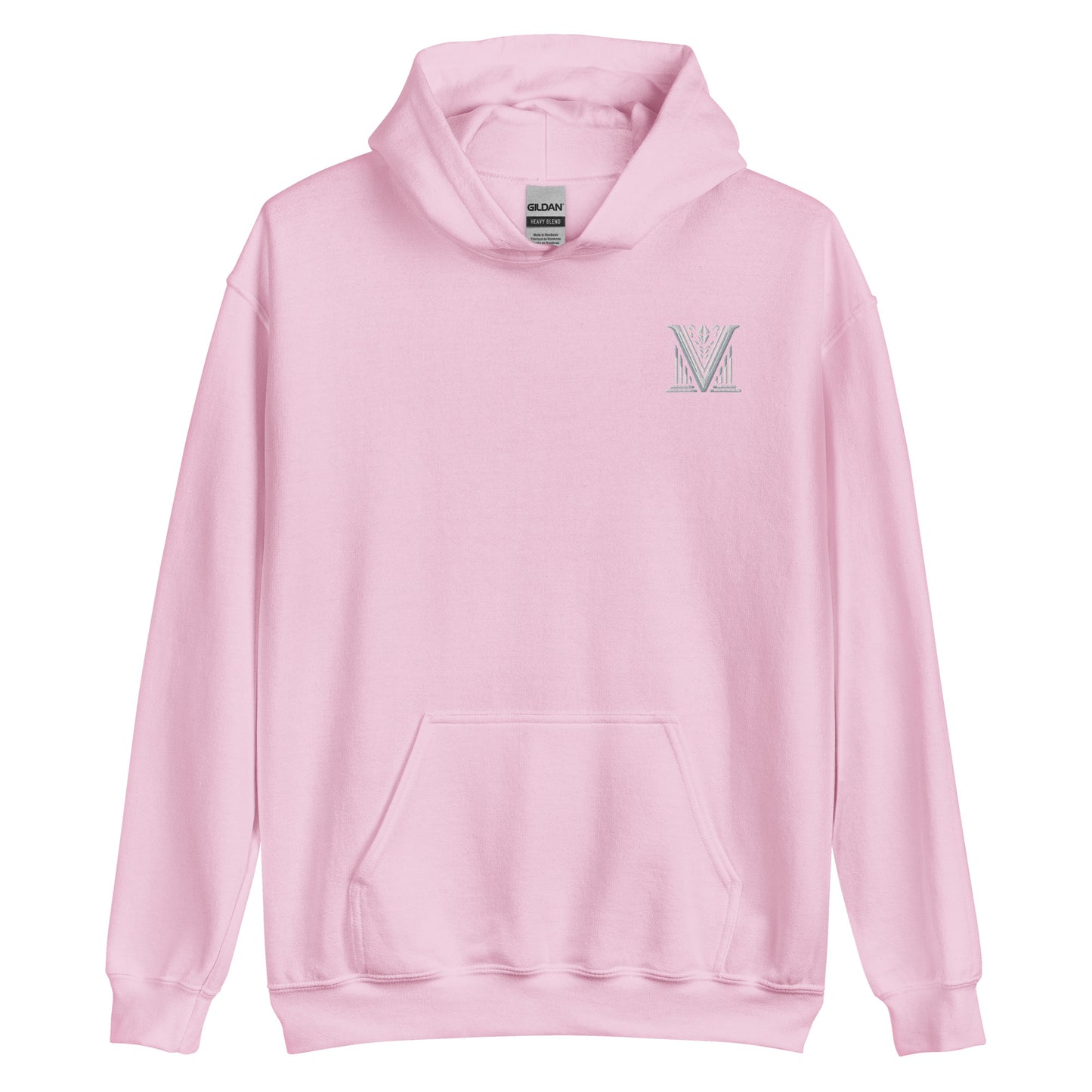 White Virtus Logo Embroidered Hoodie