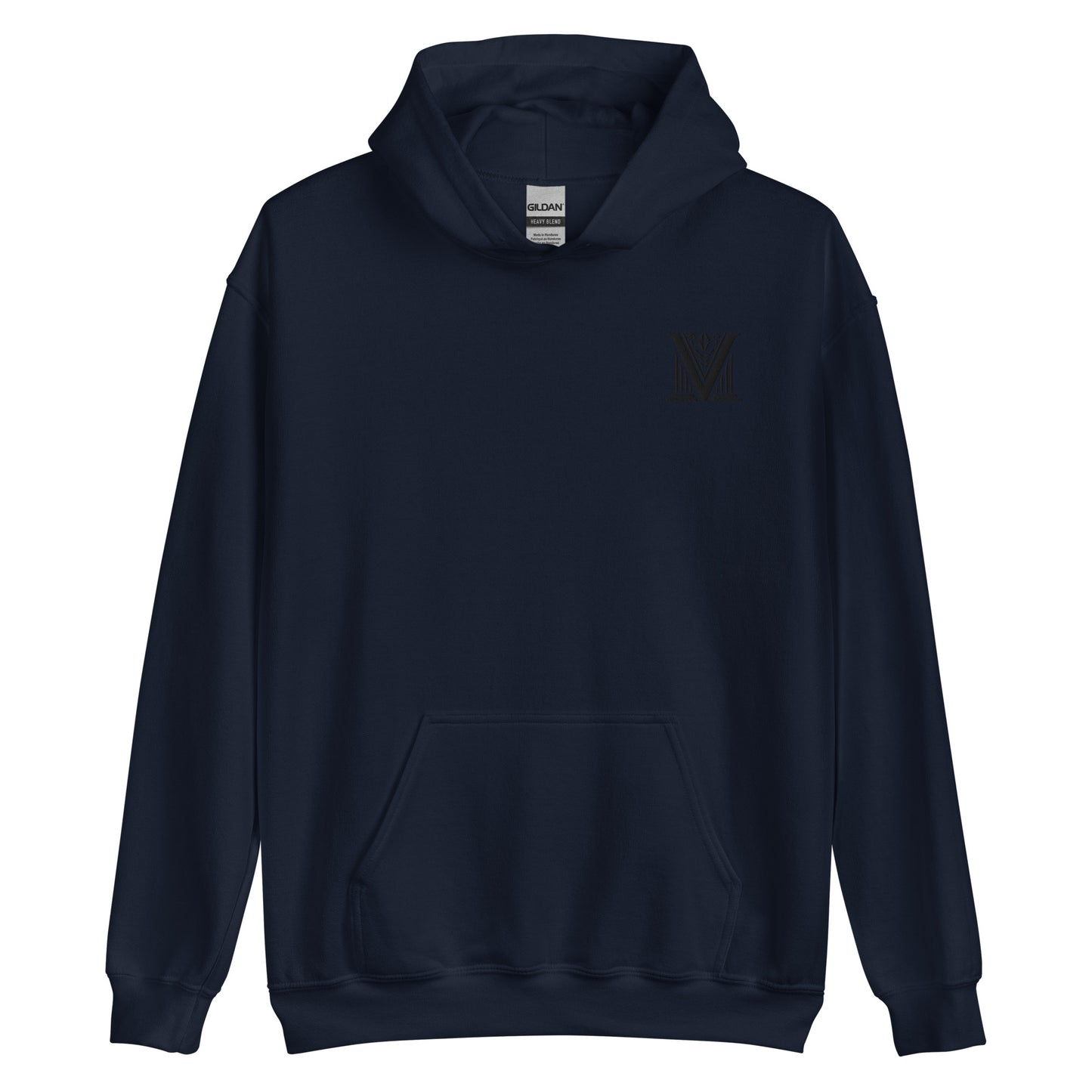 Black Virtus Logo Embroidered Hoodie