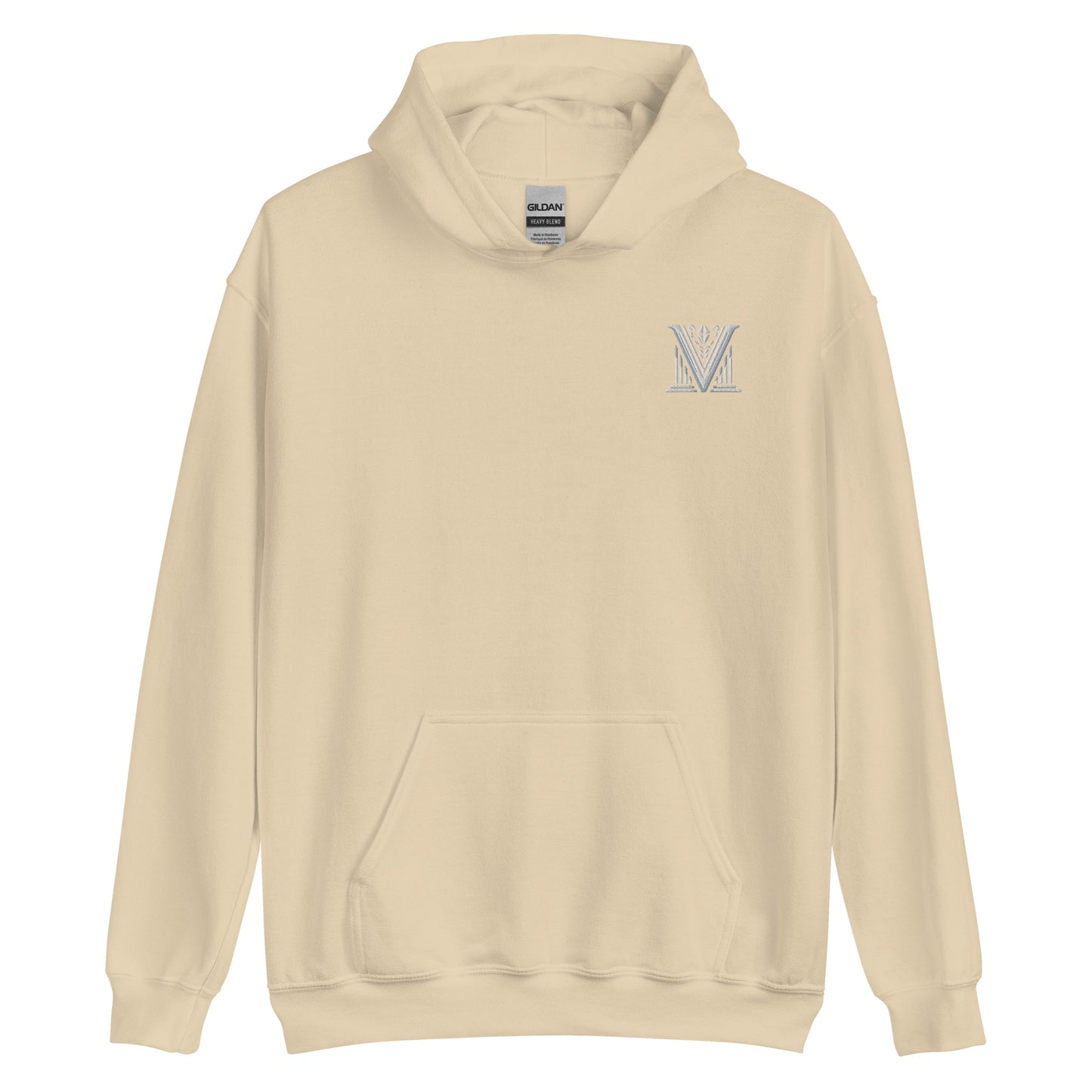 White Virtus Logo Embroidered Hoodie