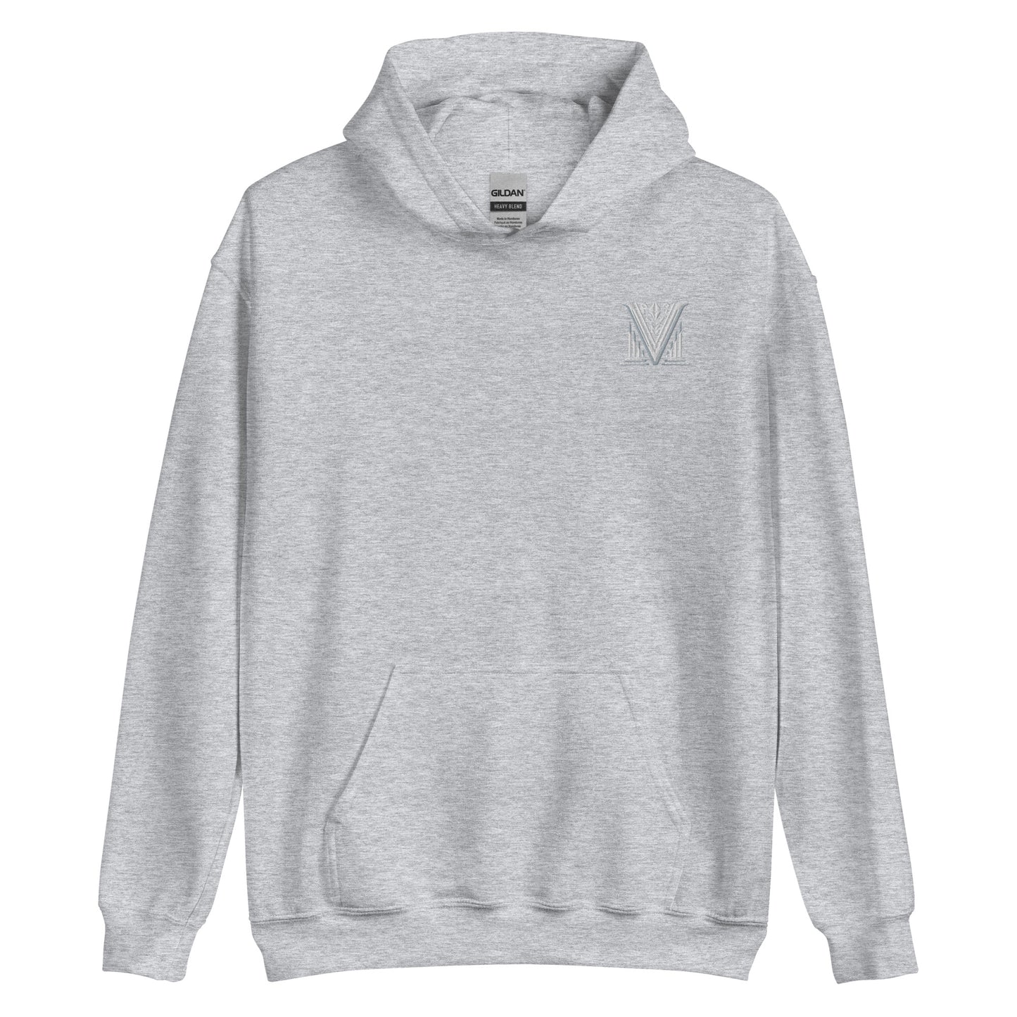 White Virtus Logo Embroidered Hoodie