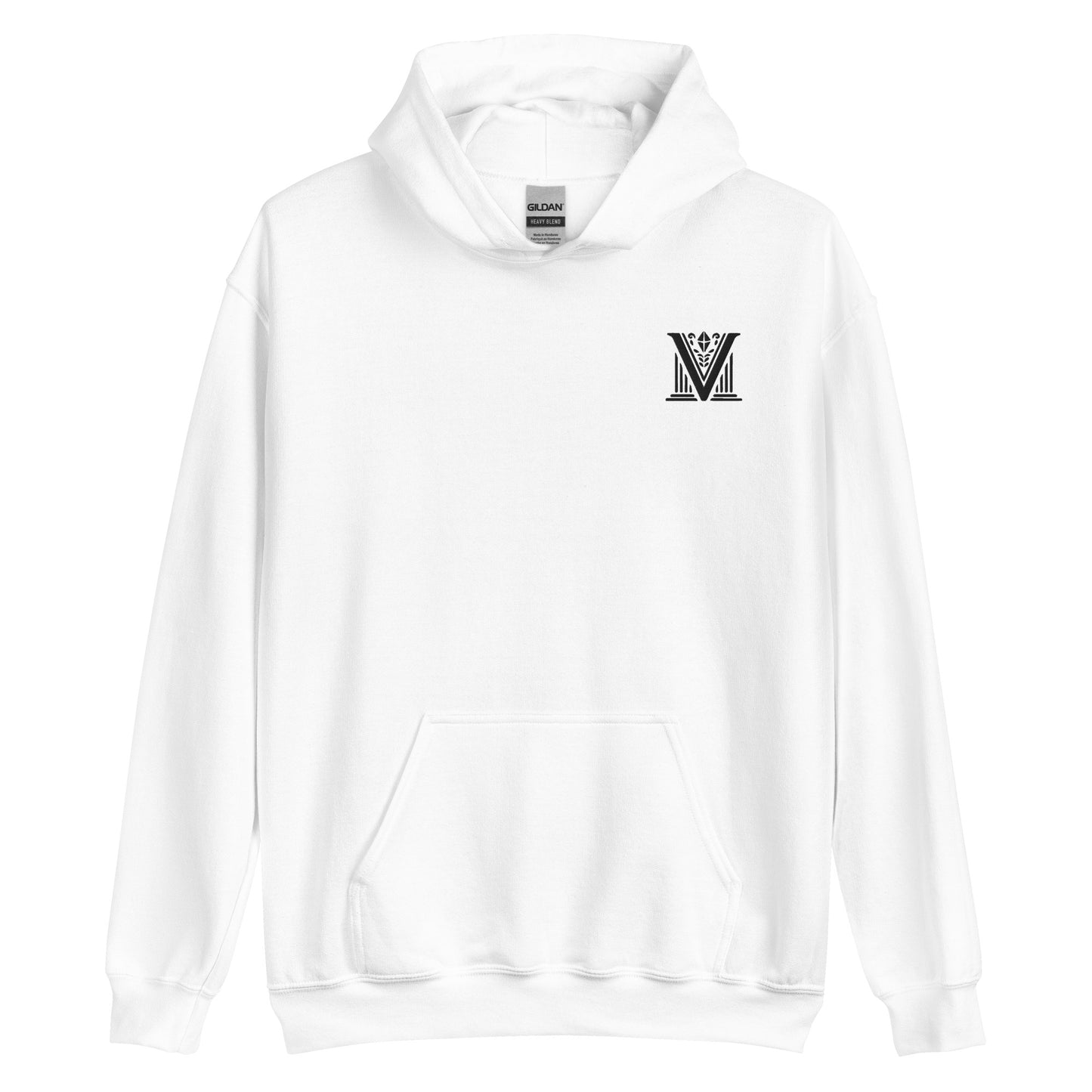 Black Virtus Logo Embroidered Hoodie