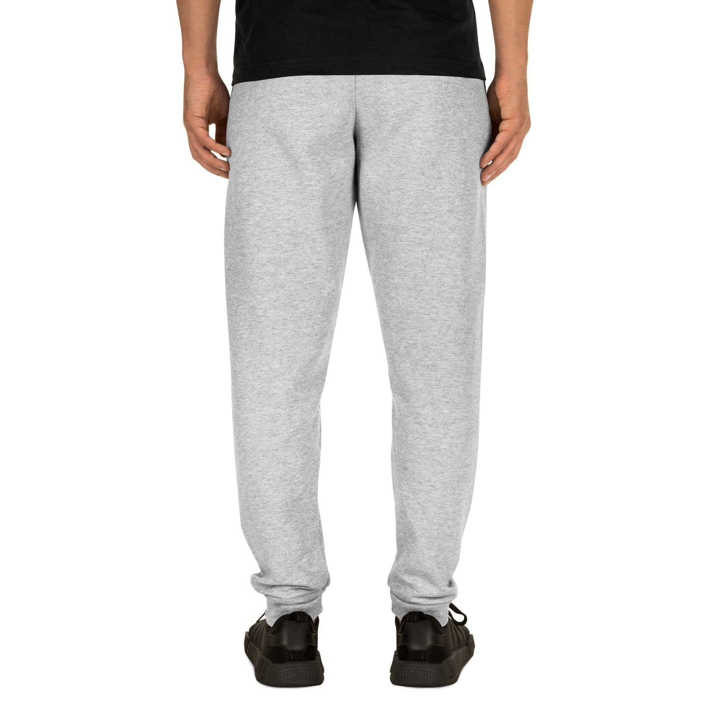 Black Virtus Logo Embroidered Joggers