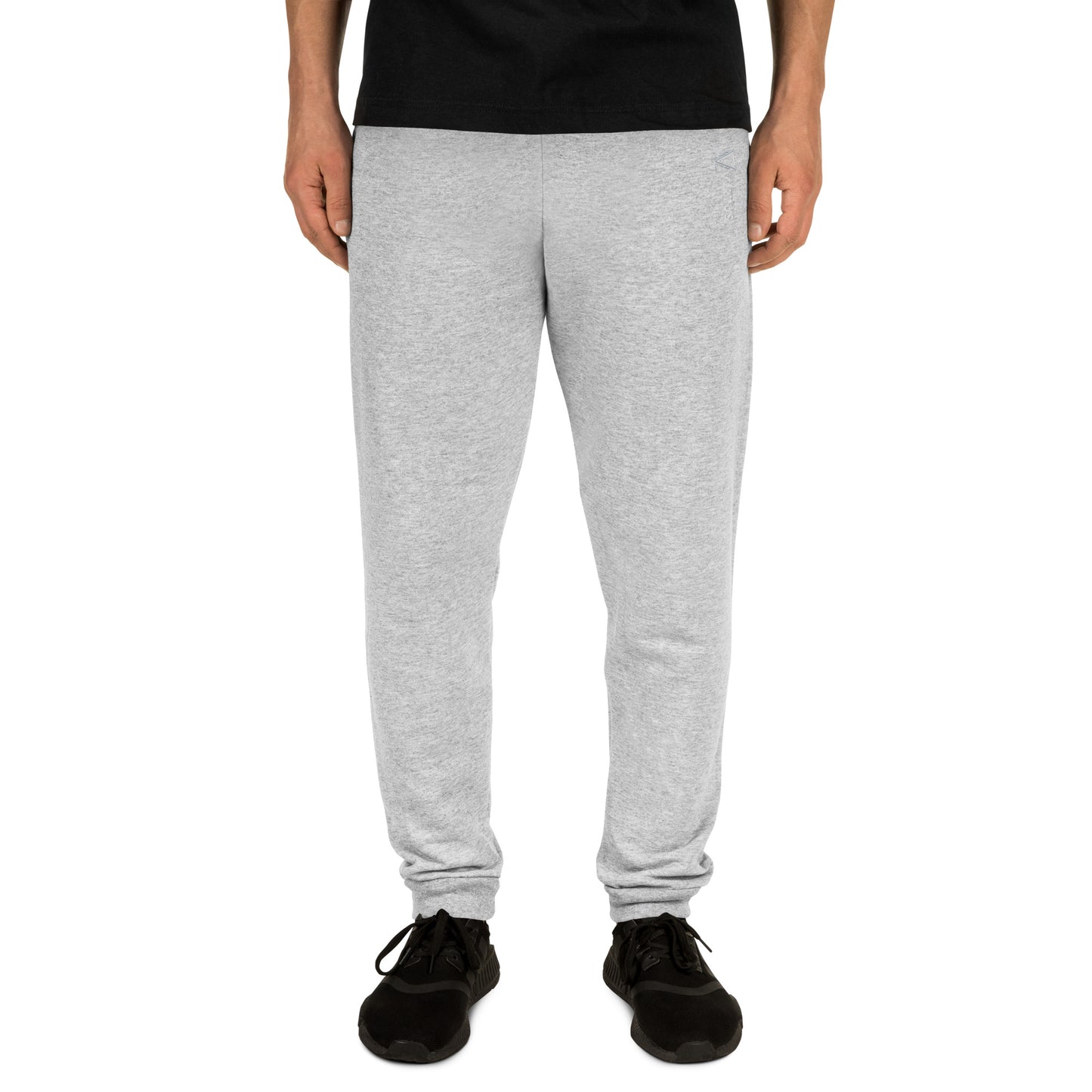 White Virtus Logo Embroidered Joggers