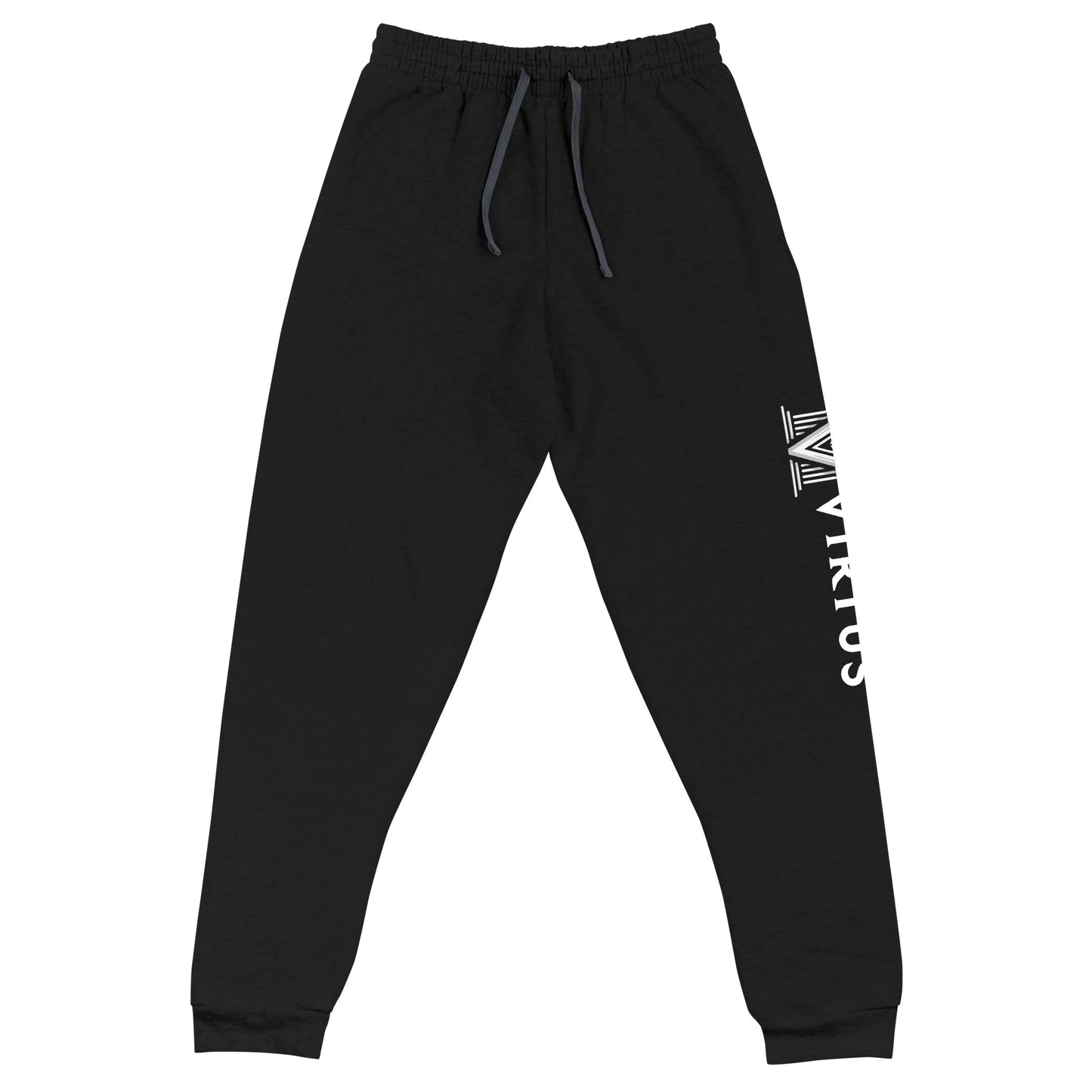 White Virtus Logo Joggers