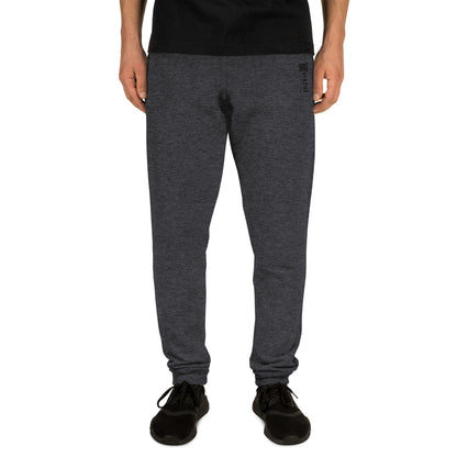 Black Virtus Logo Embroidered Joggers