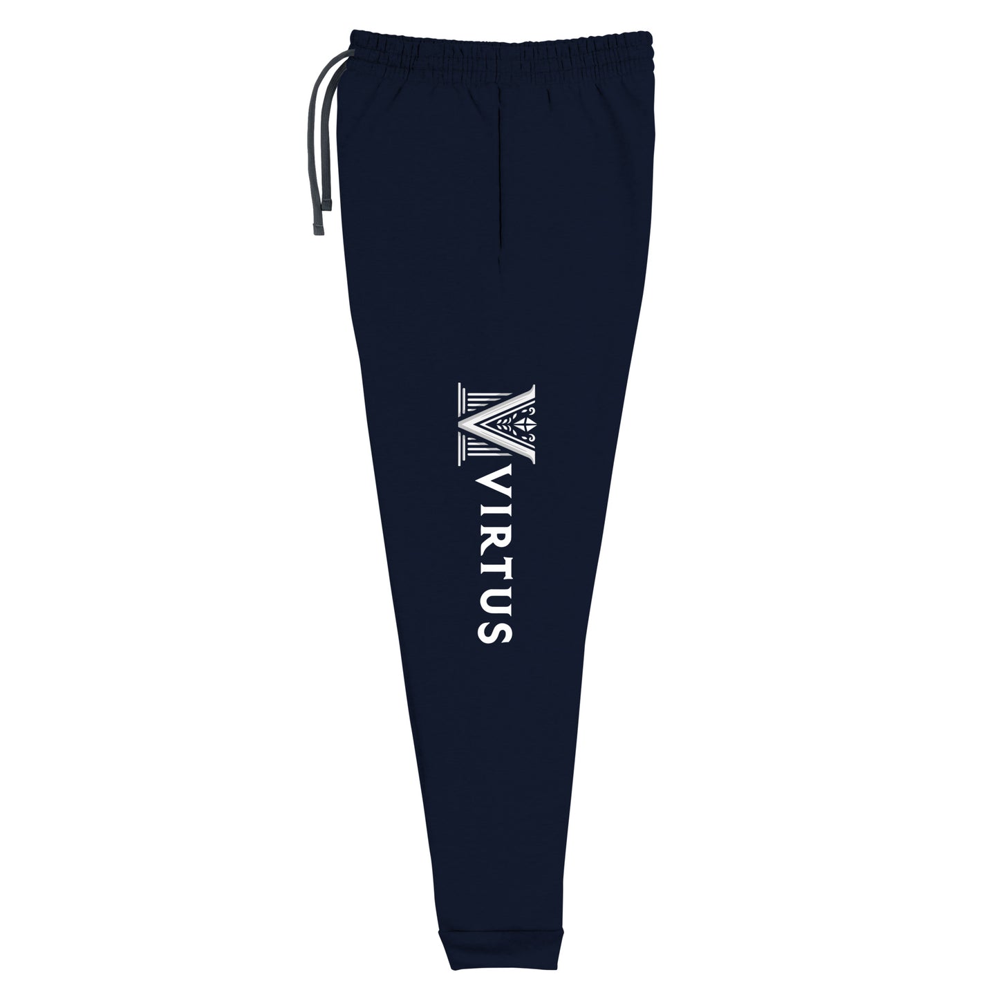 White Virtus Logo Joggers