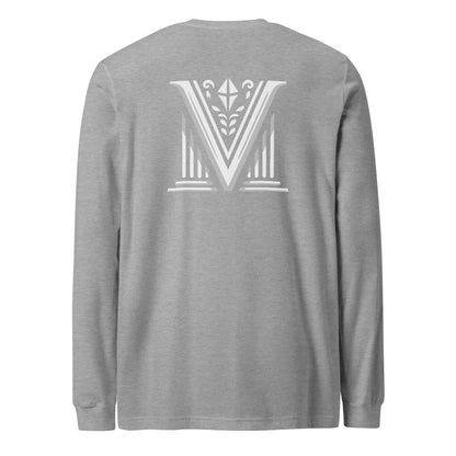 Men's - White Virtus Logo Long Sleeve Shirt