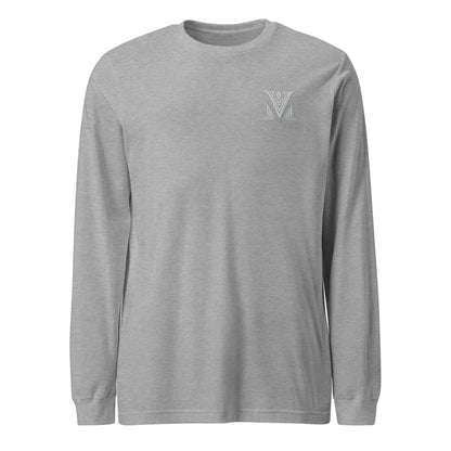 Men's - White Virtus Logo Embroidered Long Sleeve Shirt