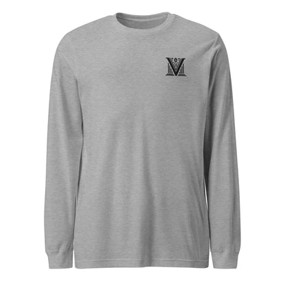 Men's - Black Virtus Logo Embroidered Long Sleeve Shirt