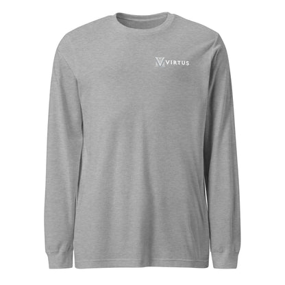 Men's - White Virtus Logo Long Sleeve Shirt