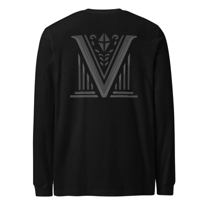 Men's - Black Virtus Logo Long Sleeve Shirt