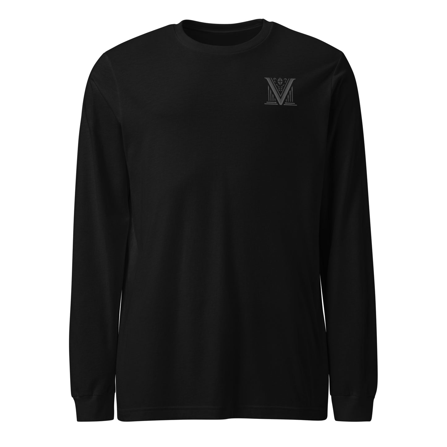 Men's - Black Virtus Logo Long Sleeve Shirt