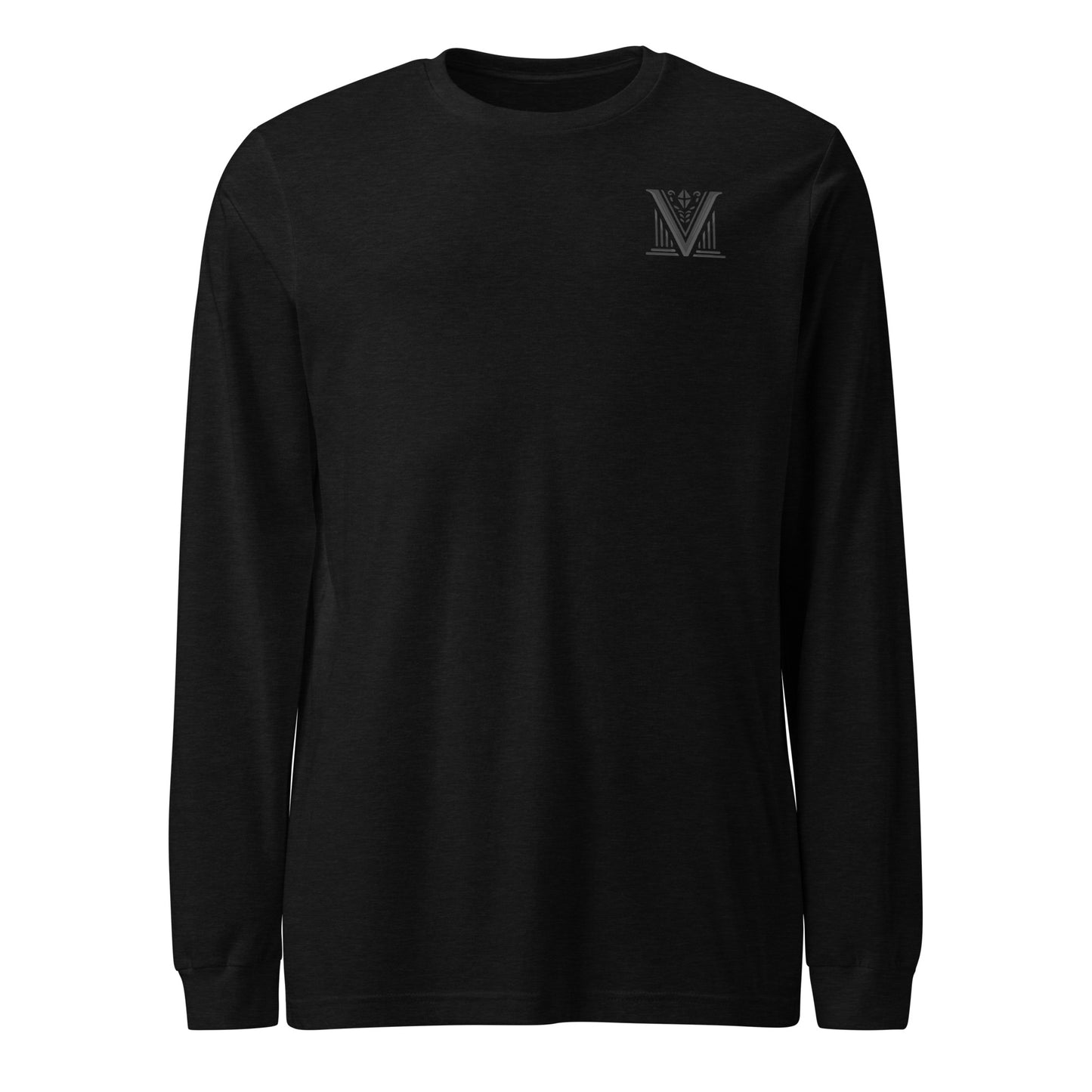 Men's - Black Virtus Logo Long Sleeve Shirt