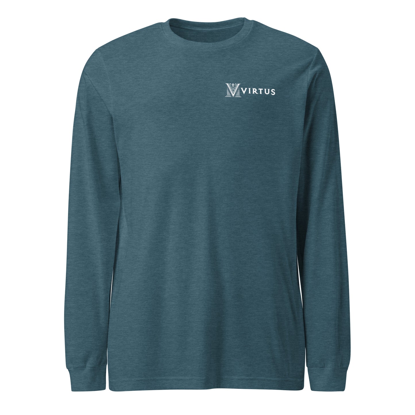 Men's - White Virtus Logo Long Sleeve Shirt