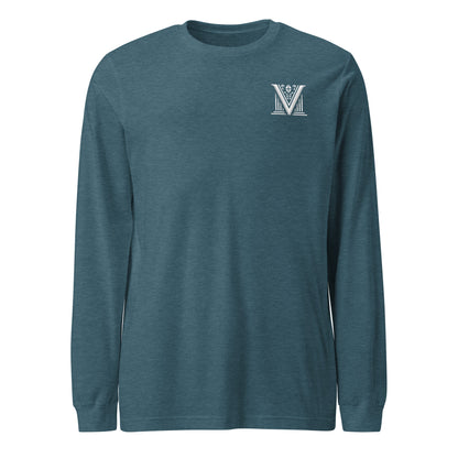 Men's - White Virtus Logo Long Sleeve Shirt