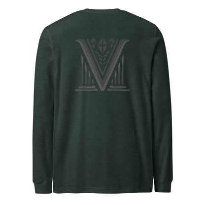 Men's - Black Virtus Logo Long Sleeve Shirt