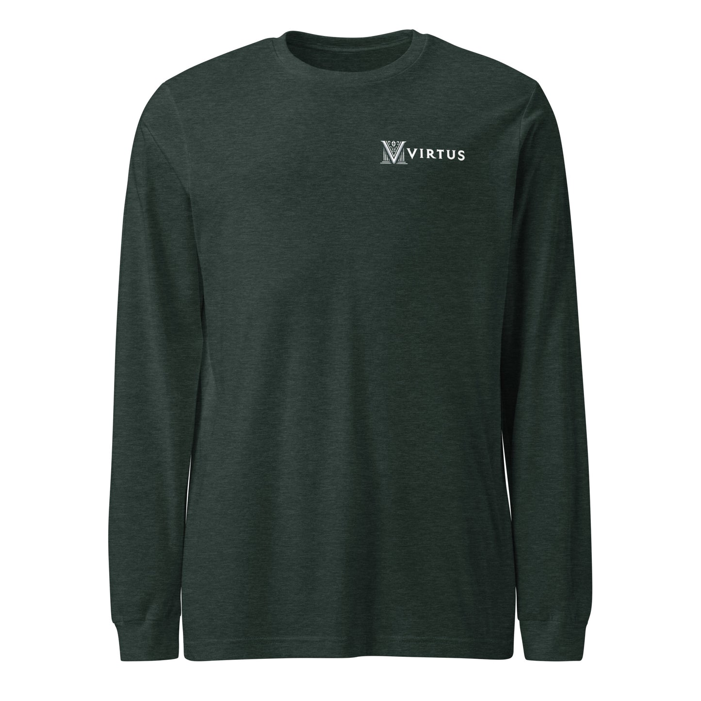 Men's - White Virtus Logo Long Sleeve Shirt