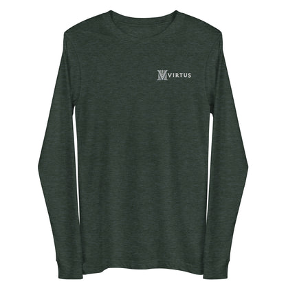 Women's - White Virtus Logo Embroidered Long Sleeve