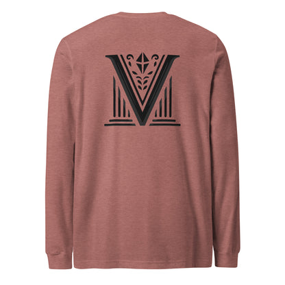 Men's - Black Virtus Logo Long Sleeve Shirt