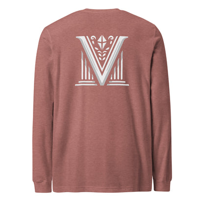 Men's - White Virtus Logo Long Sleeve Shirt