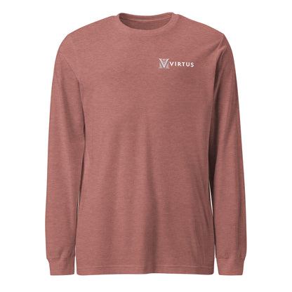 Men's - White Virtus Logo Long Sleeve Shirt