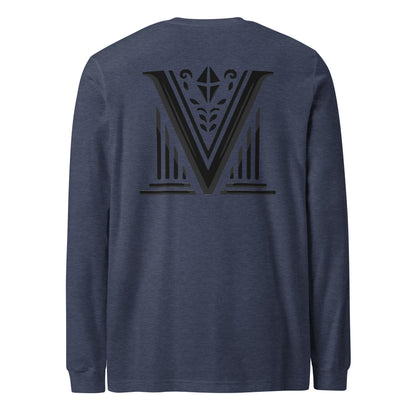 Men's - Black Virtus Logo Long Sleeve Shirt