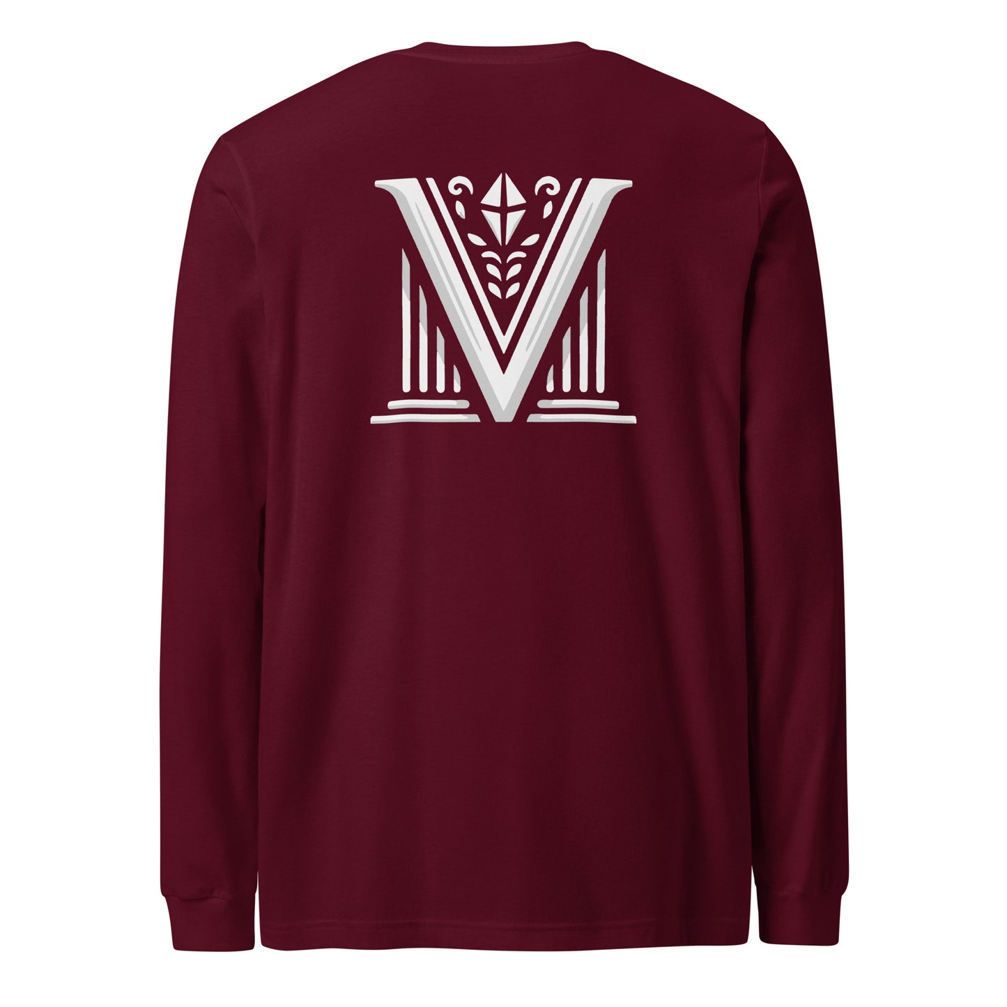 Men's - White Virtus Logo Long Sleeve Shirt