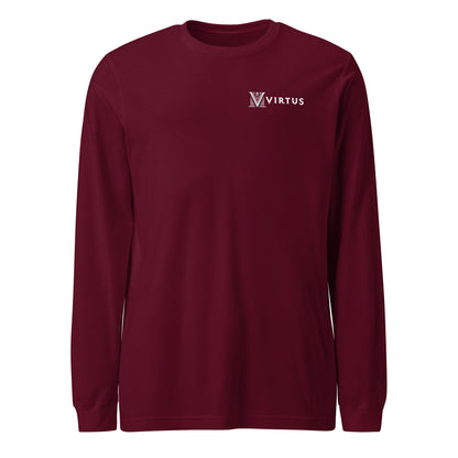 Men's - White Virtus Logo Long Sleeve Shirt