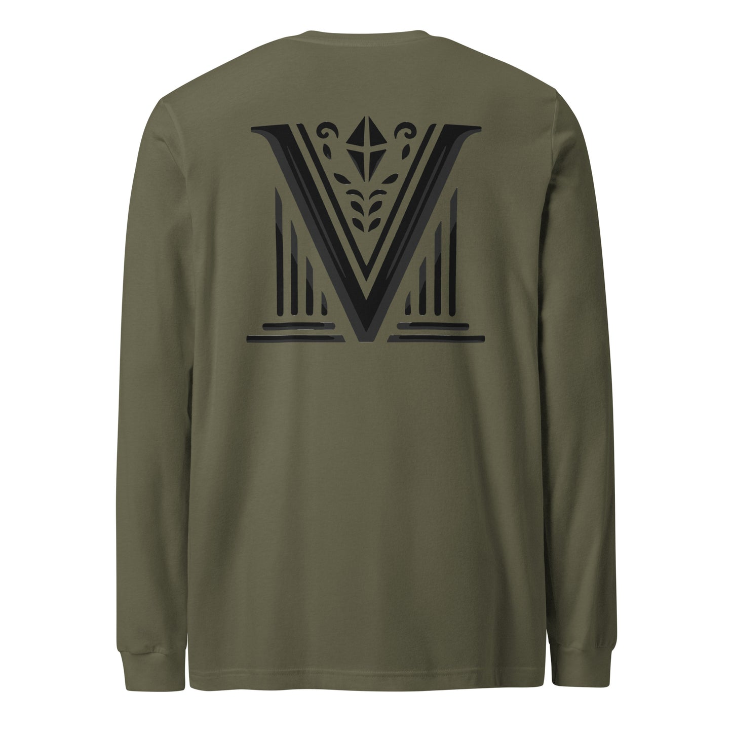 Men's - Black Virtus Logo Long Sleeve Shirt