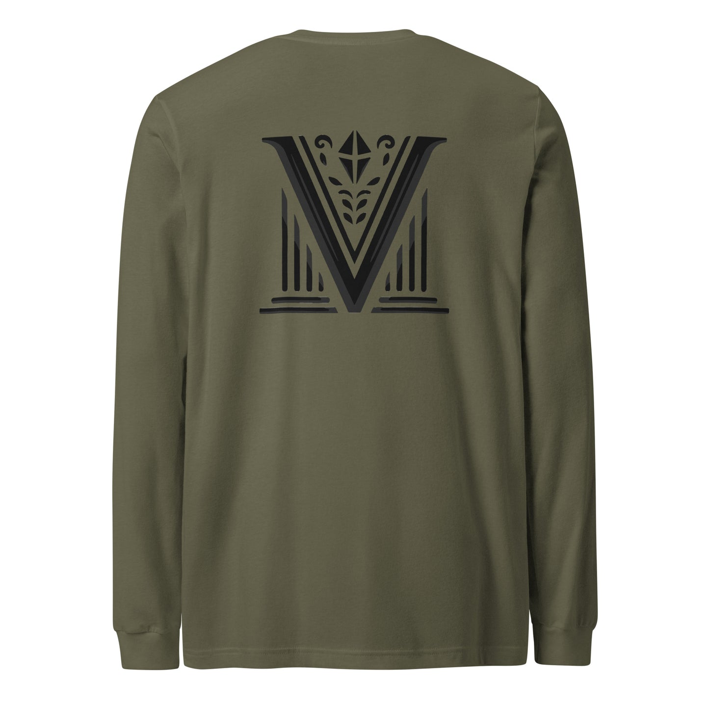 Men's - Black Virtus Logo Long Sleeve Shirt